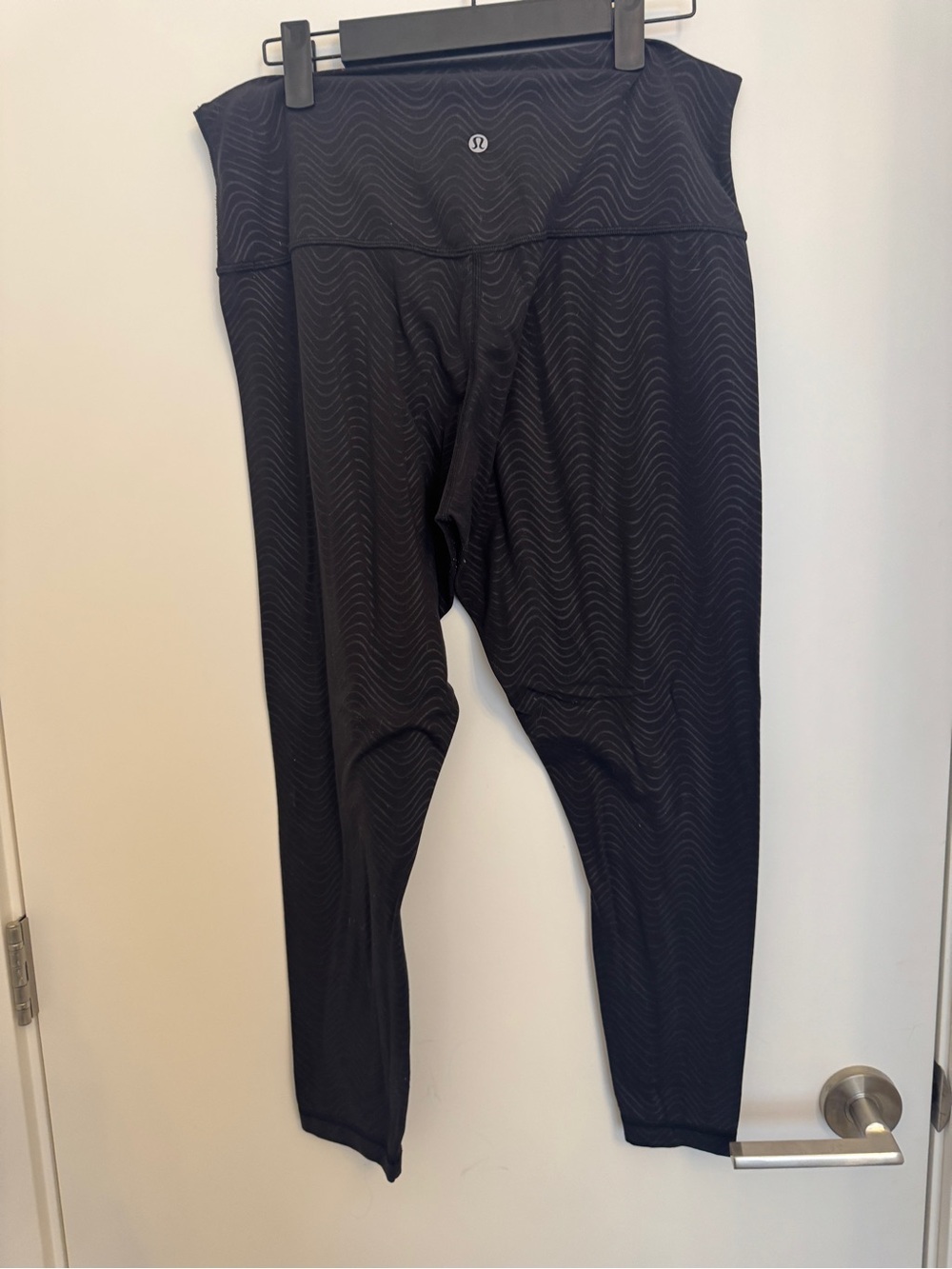 lululemon athletica Black Wave-Print High-Rise Joggers